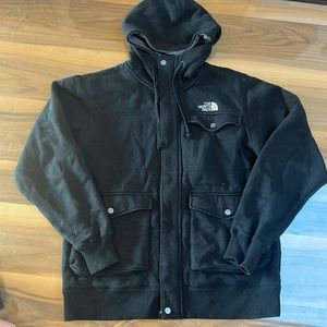 North face heavy zip up sweatshirt men’s size large